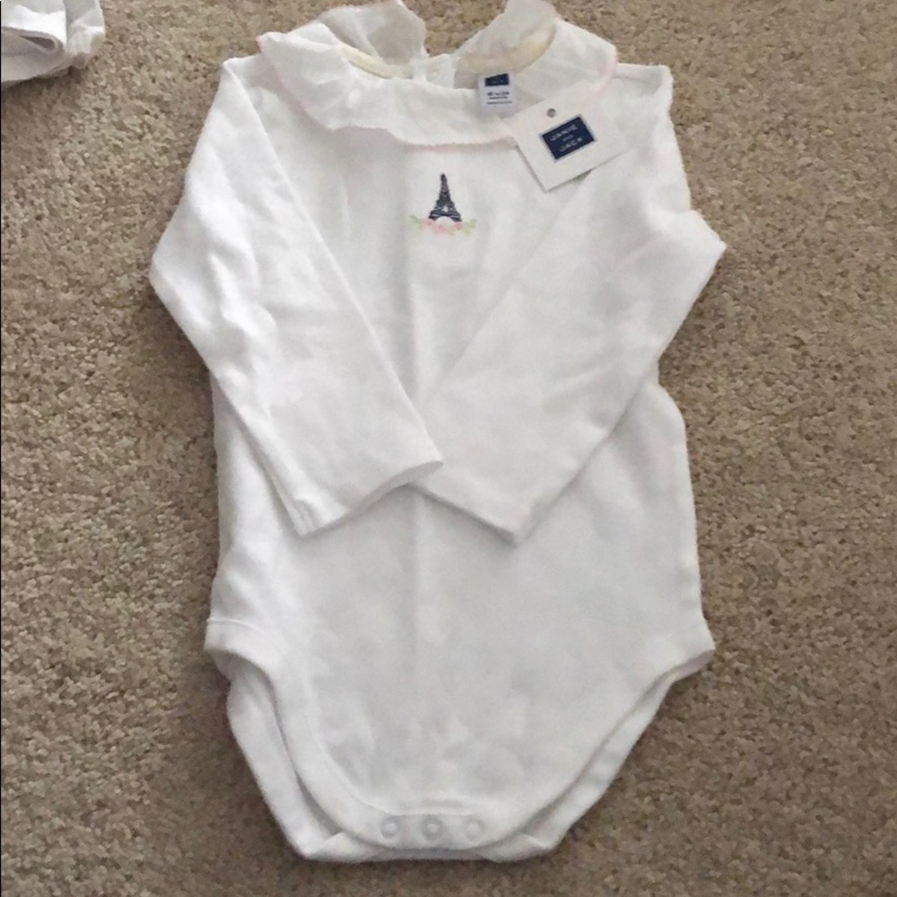 Janie and Jack Eiffel Tower snap crotch shirt